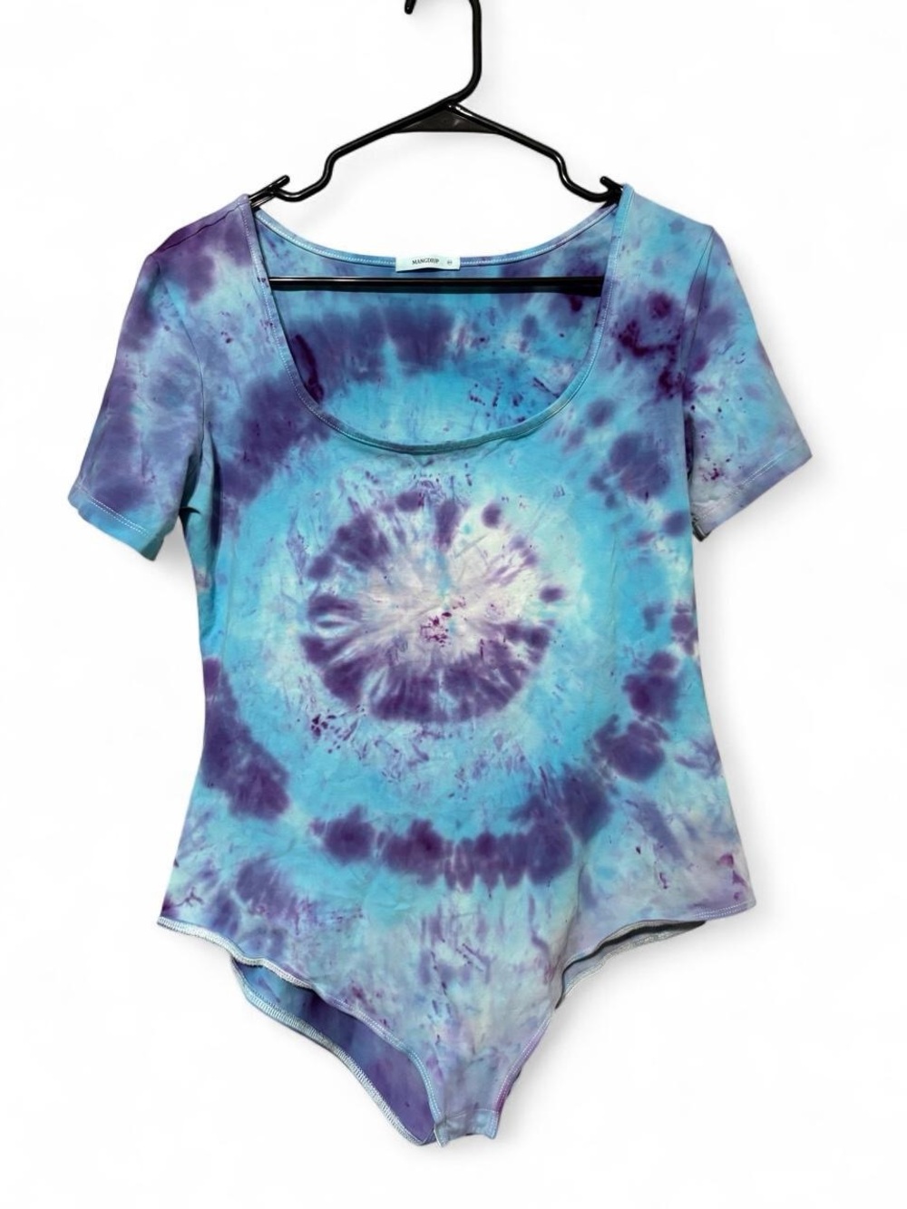 Tie-Dye Scoop Neck Bodysuit - Blue & Purple